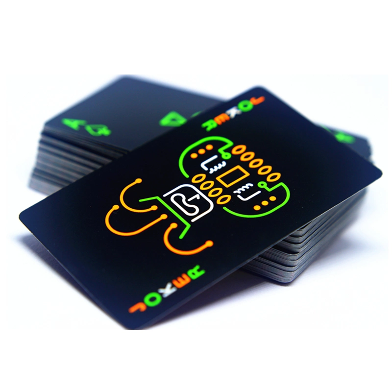 New Design Customized Logo Printing Casino Poker Plastic Black Joker Playing Card