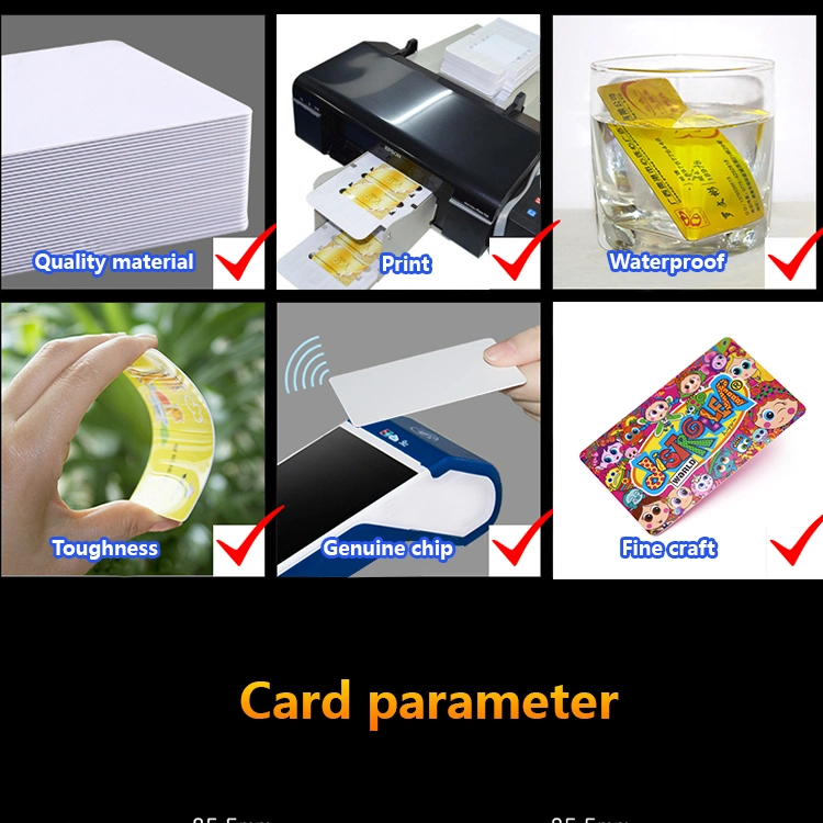 Cr80 Standard Size White Inkjet Printable Contactless Cards